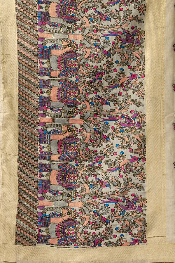 Cream_Modal_Katha_Mina_Zhallar_Saree_For_Women