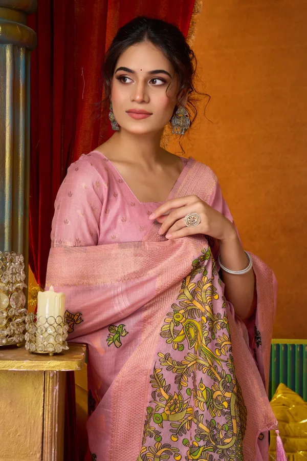 Pink_Modal_Katha_Mina_Work_Zhallar_Saree_For_Women