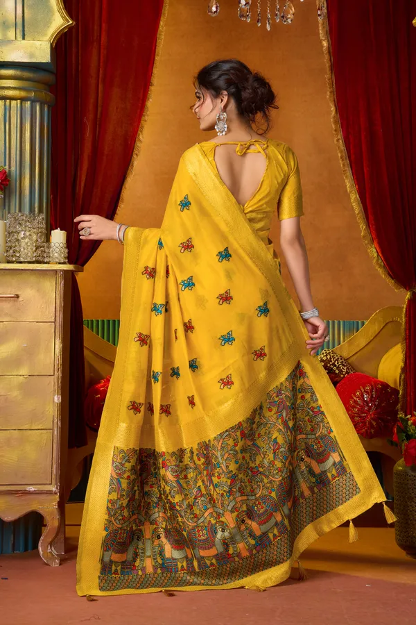 Yellow_Modal_Katha_Work_Meena_Zhallar_Saree_For_Women