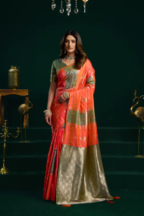 Multicolor_Soft_Silk_Pompom_Saree_For_Women