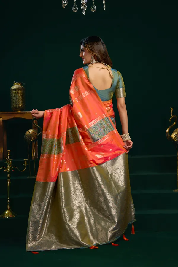 Multicolor_Soft_Silk_Pompom_Saree_For_Women