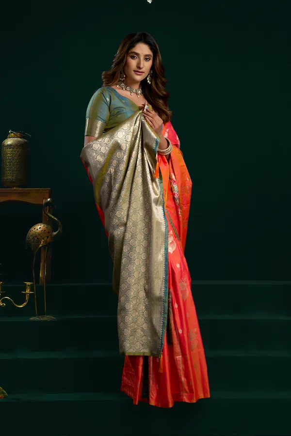 Multicolor_Soft_Silk_Pompom_Saree_For_Women