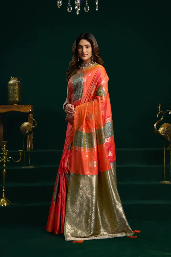Multicolor_Soft_Silk_Pompom_Saree_For_Women