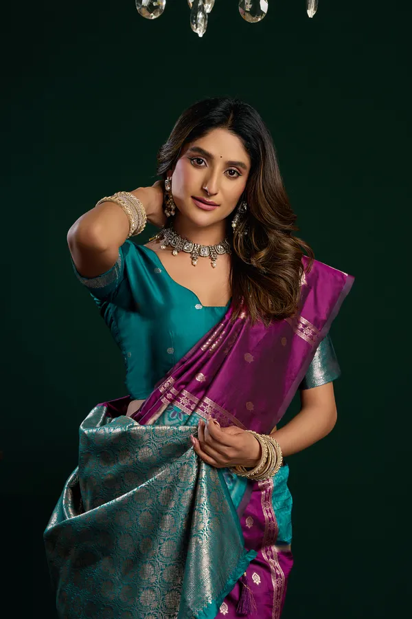 Multi_Soft_Silk_Pom_Pom_Saree_For_Women