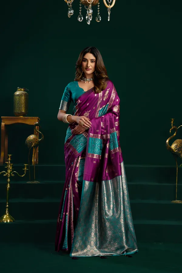 Multi_Soft_Silk_Pom_Pom_Saree_For_Women