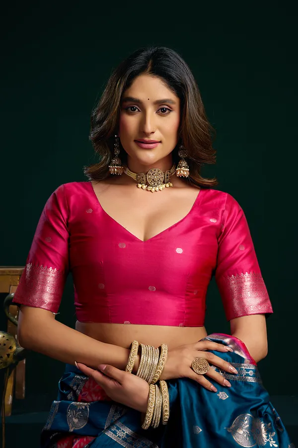 Multi_Soft_Silk_Pom_Pom_Saree_For_Women