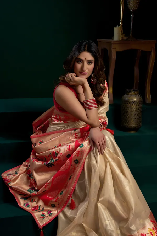 Multi_Tissue_Paithani_Mina_Lotus_Zari_Saree_For_Women