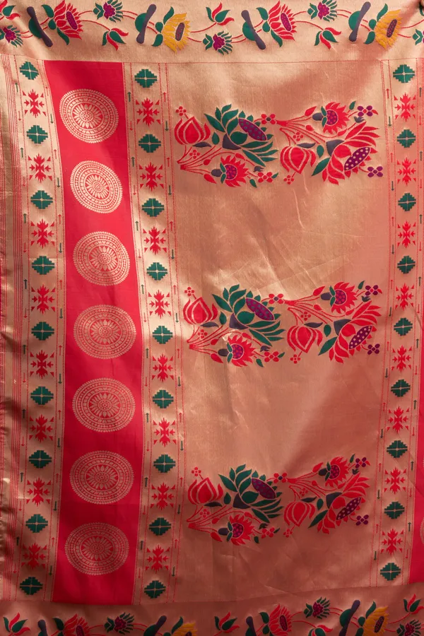Multi_Tissue_Paithani_Mina_Lotus_Zari_Saree_For_Women