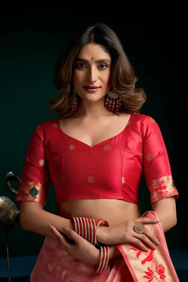 Multicolor_Tissue_Paithani_Saree_With_Mina_And_Lotus_Zari_For_Women
