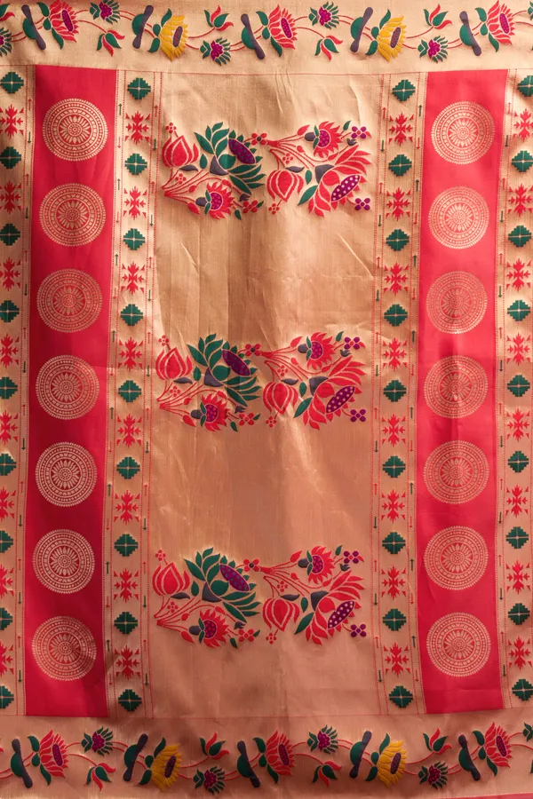 Multicolor_Tissue_Paithani_Saree_With_Mina_And_Lotus_Zari_For_Women