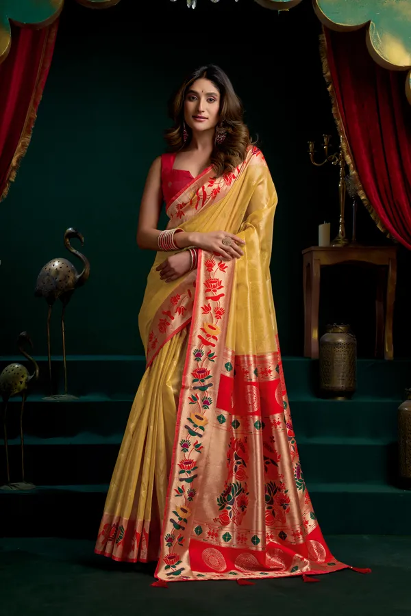 Multicolor_Tissue_Paithani_Mina_Lotus_Zari_Saree_For_Women
