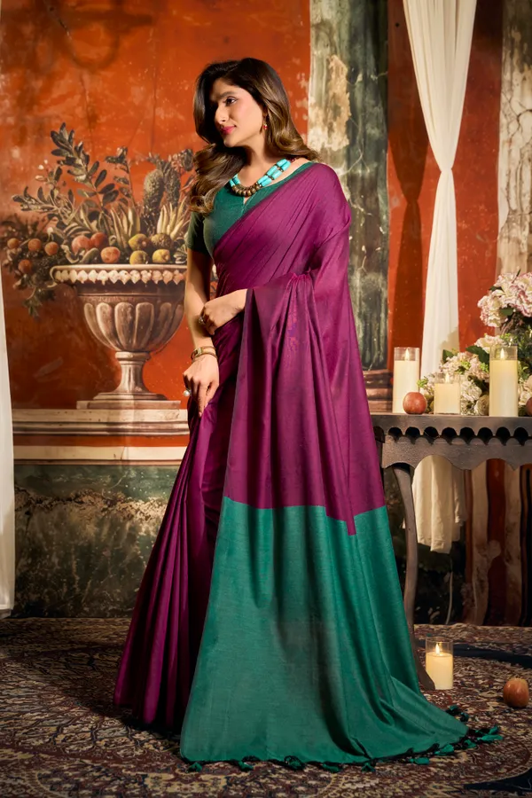 Purple_Heavy_Tissue_Allover_Cow_Butta_Saree_With_Fancy_Tassels_For_Women
