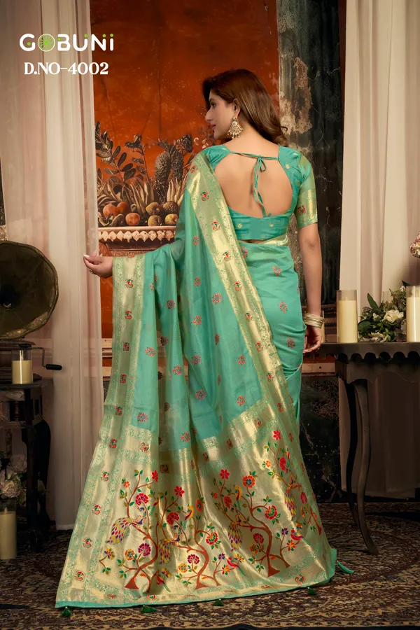 Green_Kota_Paithani_Tassel_Saree_For_Women