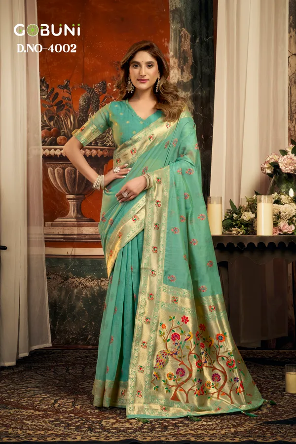 Green_Kota_Paithani_Tassel_Saree_For_Women