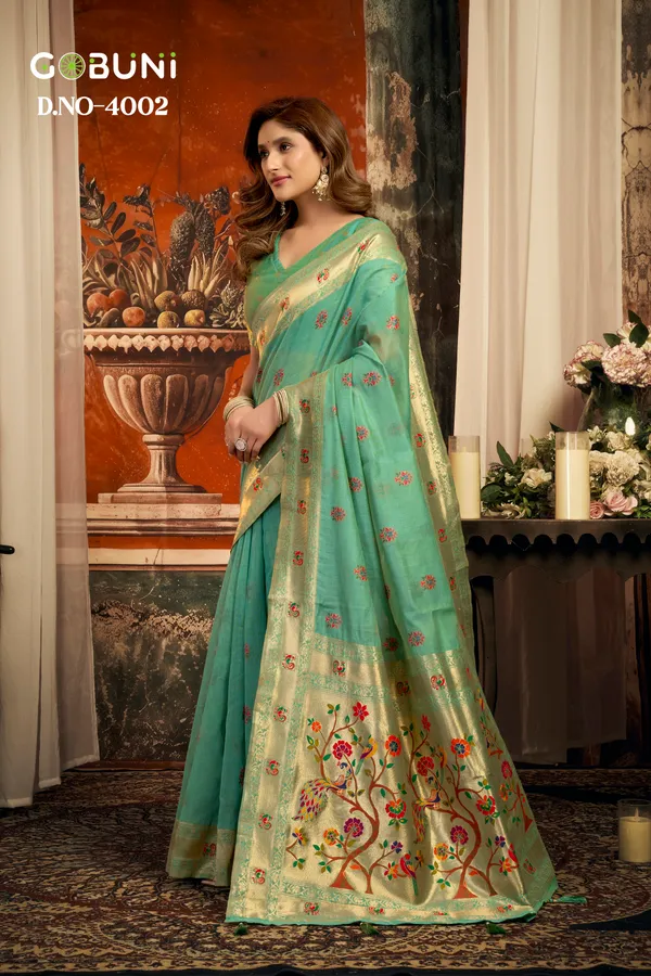 Green_Kota_Paithani_Tassel_Saree_For_Women