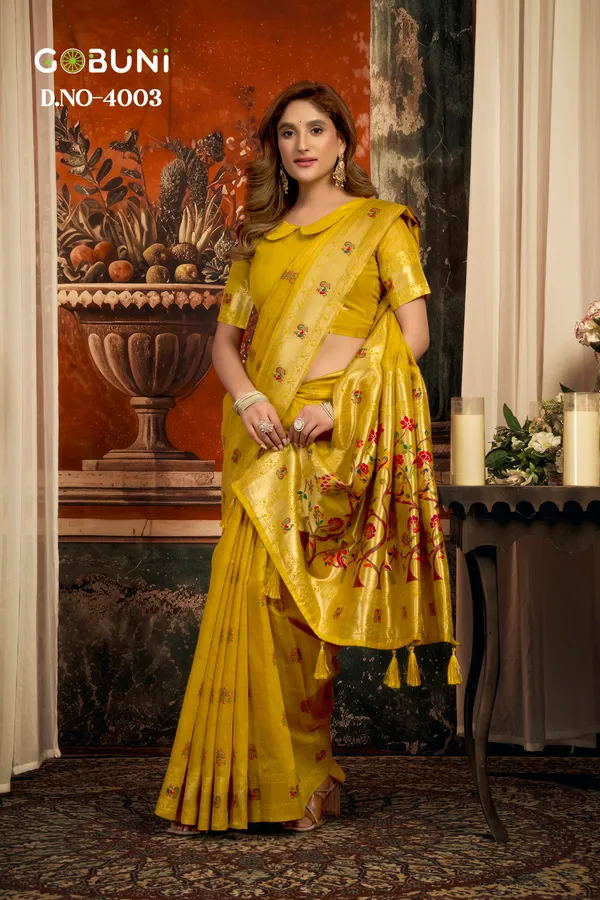 Yellow_Super_Kota_Paithani_Tassel_Saree_For_Women