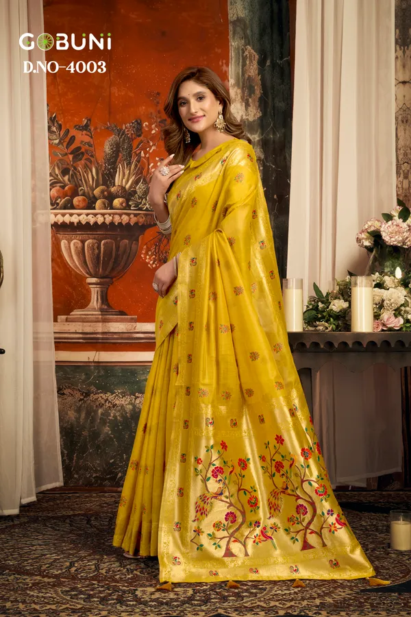 Yellow_Super_Kota_Paithani_Tassel_Saree_For_Women
