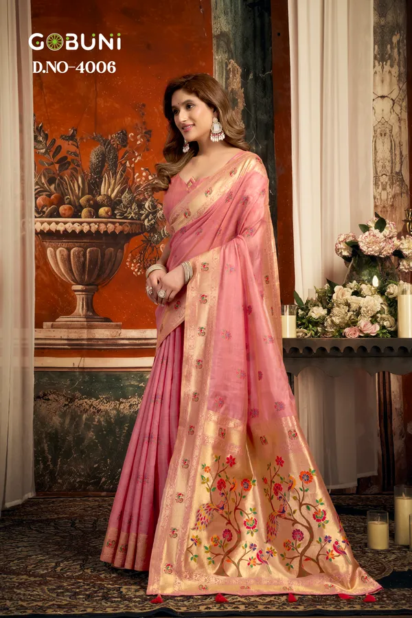 Orange_Kota_Paithani_Fancy_Tassels_Saree_For_Women