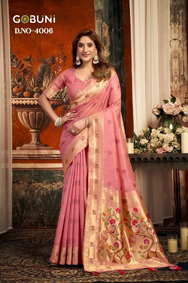Orange_Kota_Paithani_Fancy_Tassels_Saree_For_Women