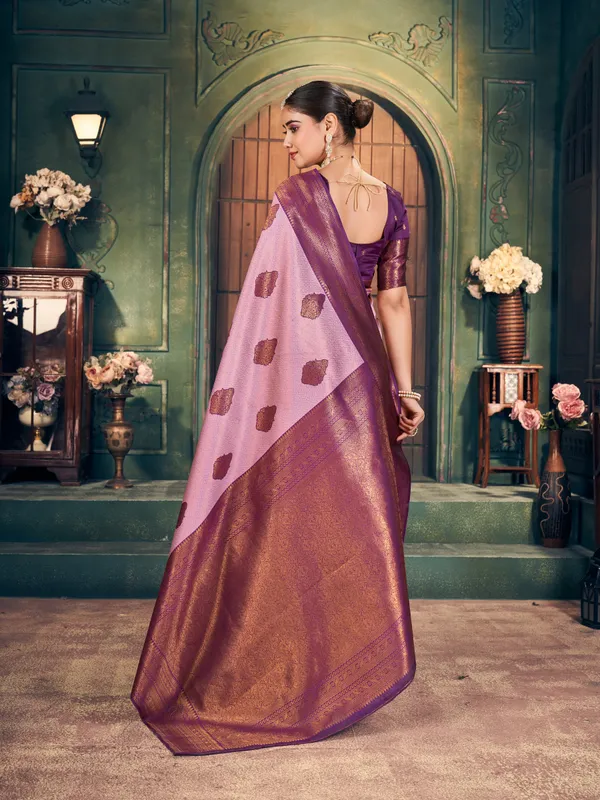 Purple_Zari_Silk_Zhallar_Saree_For_Women