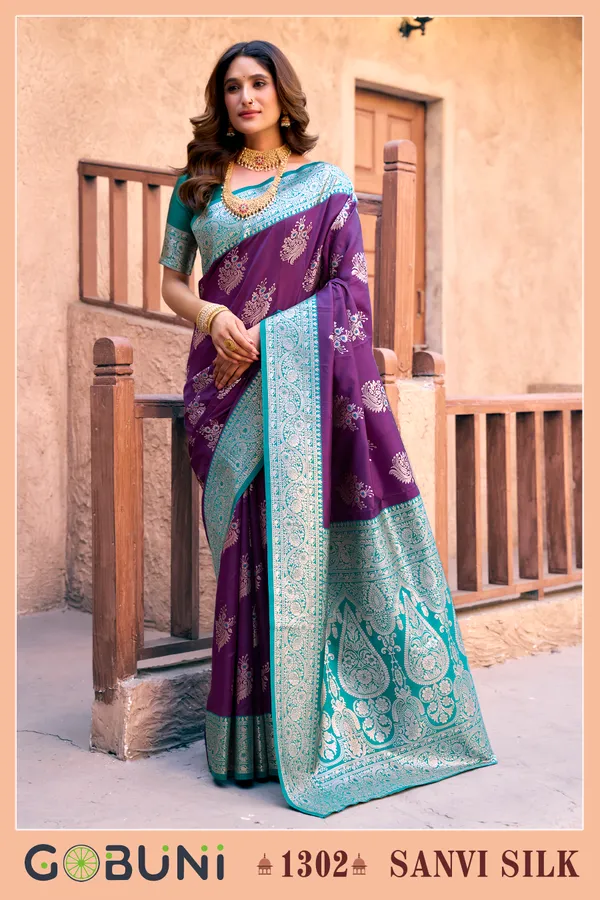 Purple_Silk_Zhallar_Saree_For_Women