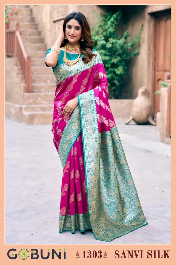 Multicolor_Silk_Zhallar_Saree_For_Women