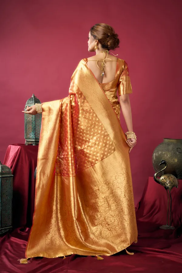 Orange_Tissue_Silk_Zhallar_Saree_For_Women
