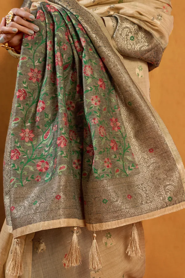 Yellow_Spun_Cotton_Zari_Jhallar_Rich_Pallu_Saree_For_Women