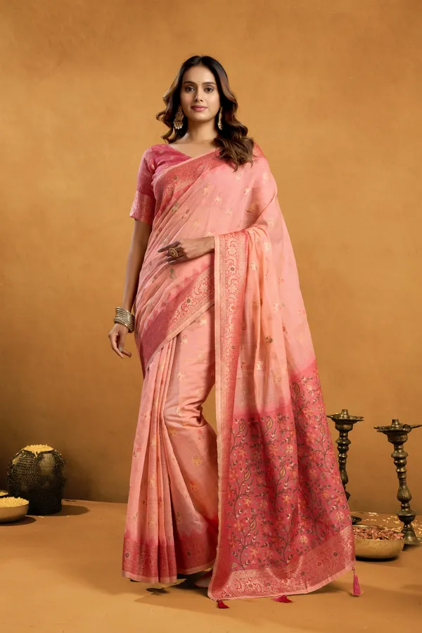Pink_Spun_Cotton_Zari_Jhallar_Rich_Pallu_Saree_For_Women