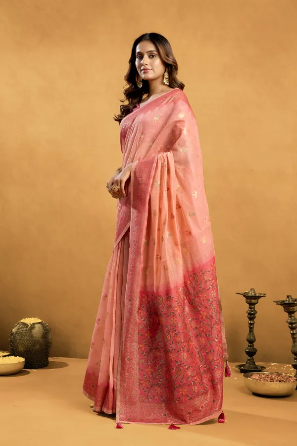 Pink_Spun_Cotton_Zari_Jhallar_Rich_Pallu_Saree_For_Women