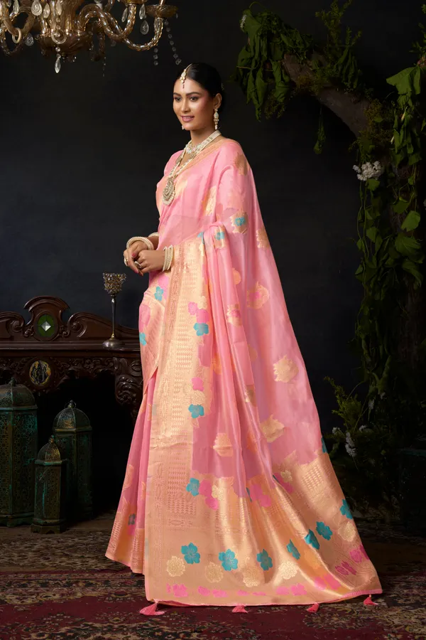 Pink_Organza_Khadi_Zhallar_Saree_For_Women
