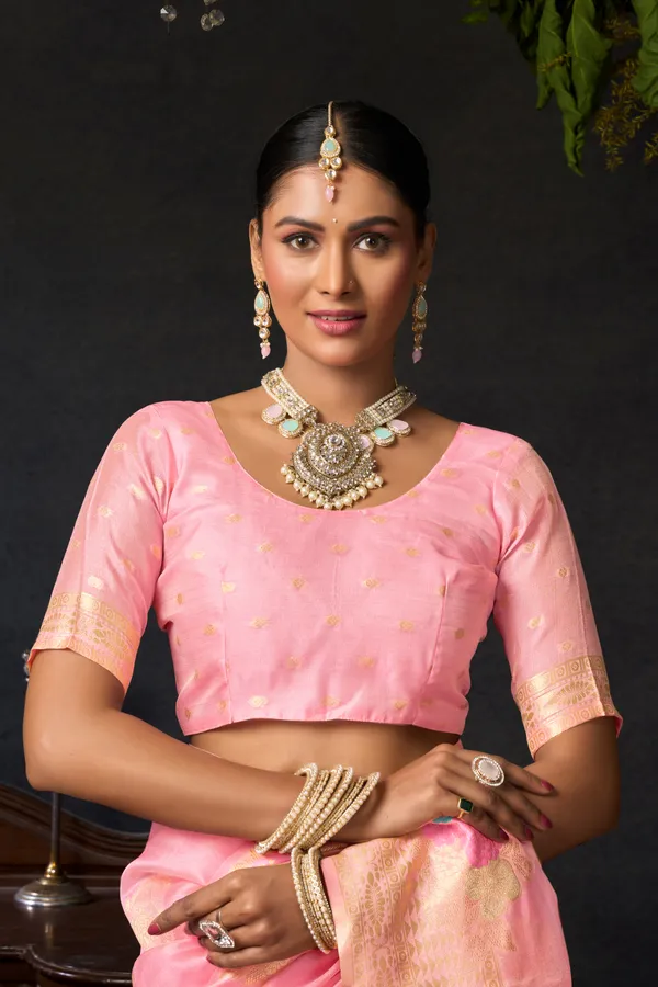 Pink_Organza_Khadi_Zhallar_Saree_For_Women