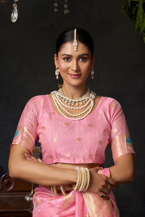 Pink_Organza_Khadi_Zhallar_Saree_For_Women
