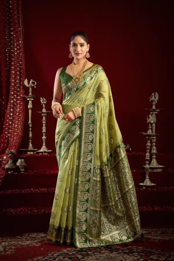 Green_Modal_Banarasi_Zari_Zhallar_Saree_For_Women
