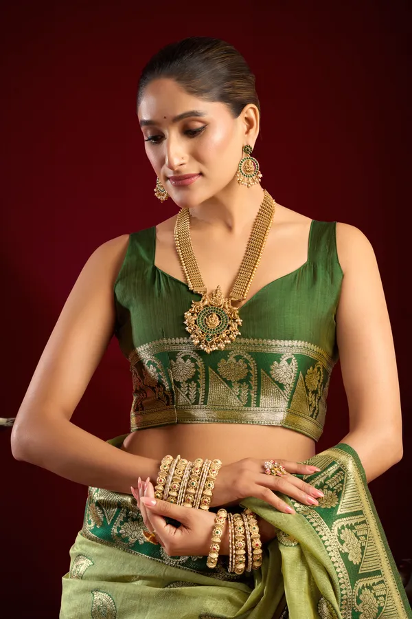 Green_Modal_Banarasi_Zari_Zhallar_Saree_For_Women