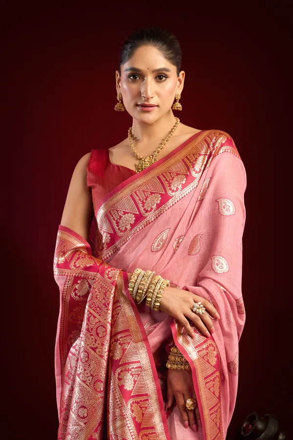 Pink_Modal_Banarasi_Zari_Zhallar_Saree_For_Women