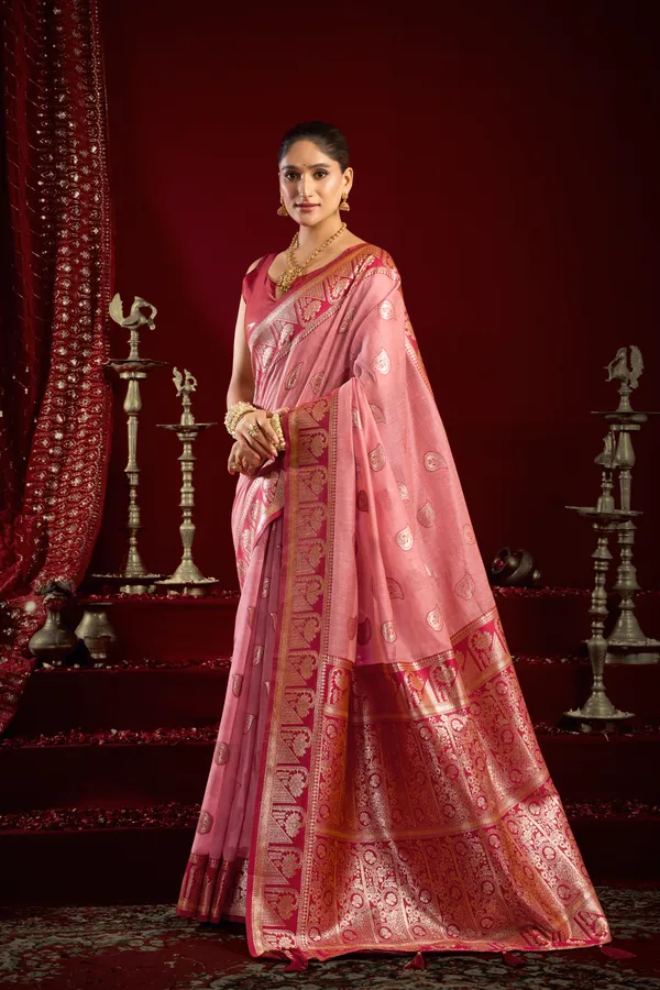 Pink_Modal_Banarasi_Zari_Zhallar_Saree_For_Women