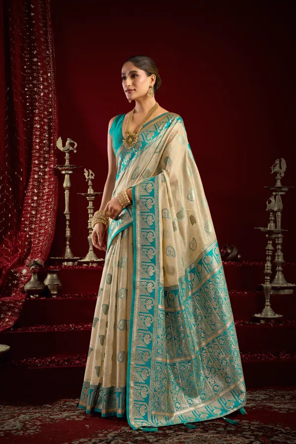 Green_Modal_Banarasi_Zari_Zhallar_Saree_For_Women