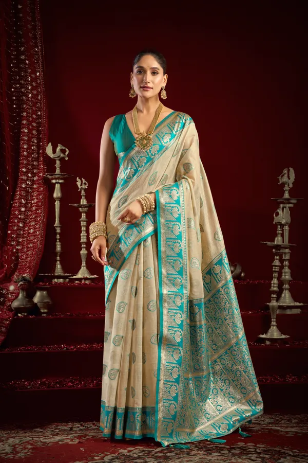 Green_Modal_Banarasi_Zari_Zhallar_Saree_For_Women