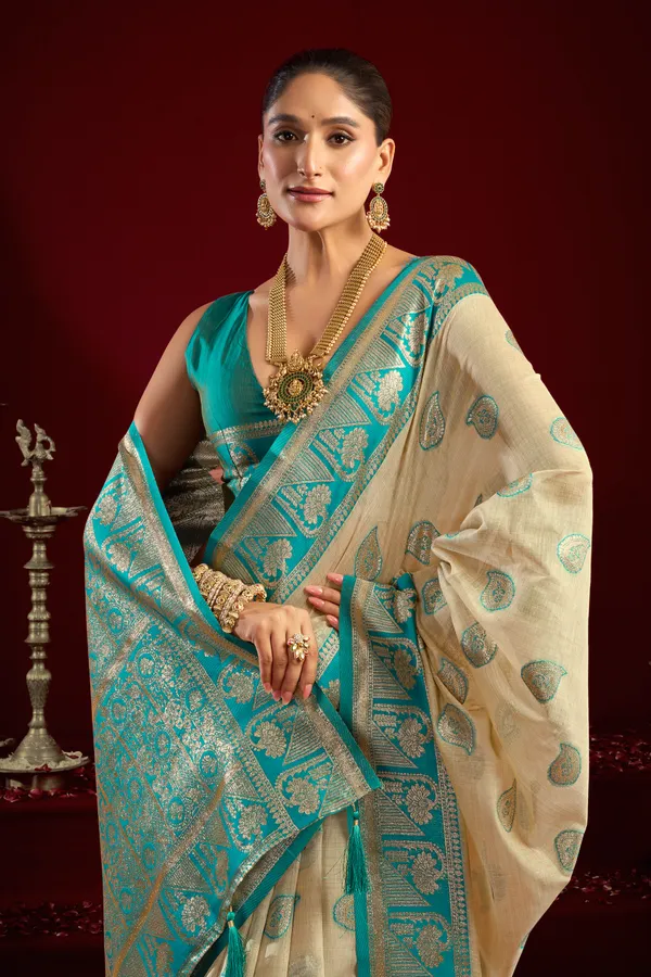 Green_Modal_Banarasi_Zari_Zhallar_Saree_For_Women