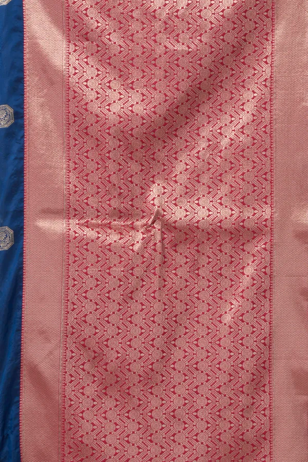 Blue_Soft_Silk_Pompom_Saree_For_Women