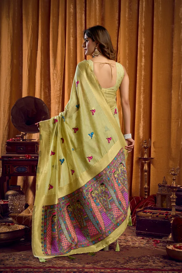 Green_Modal_Katha_Work_Mina_Zhallar_Saree_For_Women