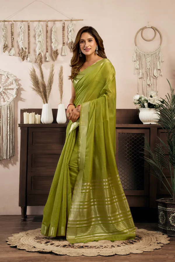 Multicolor_Khadi_Cotton_Brocade_Blouse_Zhallar_Saree_For_Women