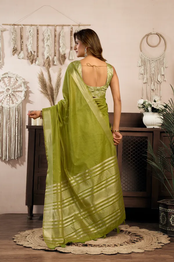 Multicolor_Khadi_Cotton_Brocade_Blouse_Zhallar_Saree_For_Women