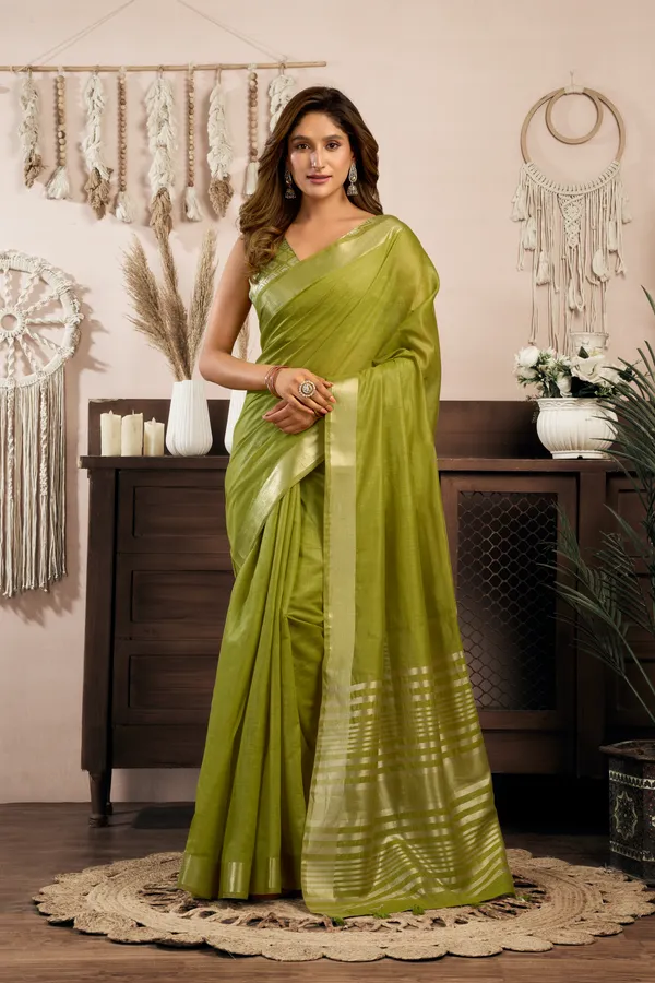 Multicolor_Khadi_Cotton_Brocade_Blouse_Zhallar_Saree_For_Women