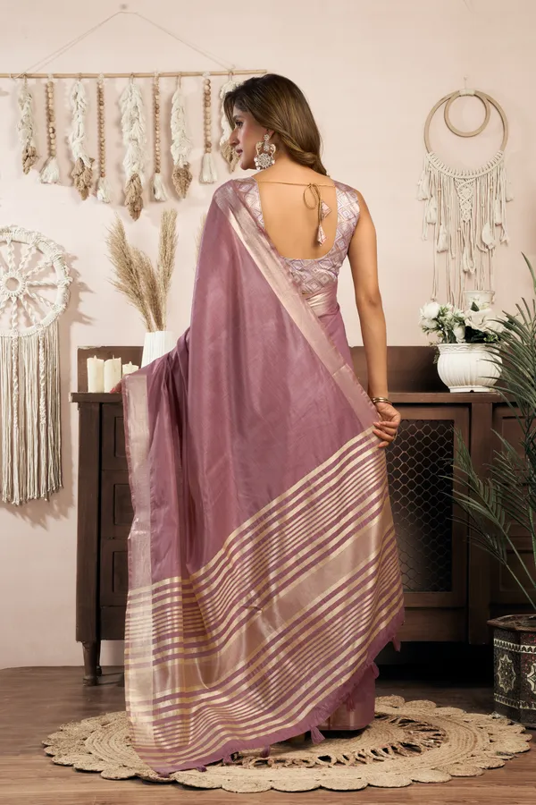 Multi_Khadi_Cotton_Brocade_Blouse_Zhallar_Saree_For_Women