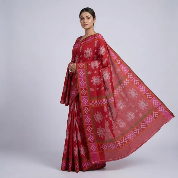 Mau_Banarasi_Cotton_With_Blouse