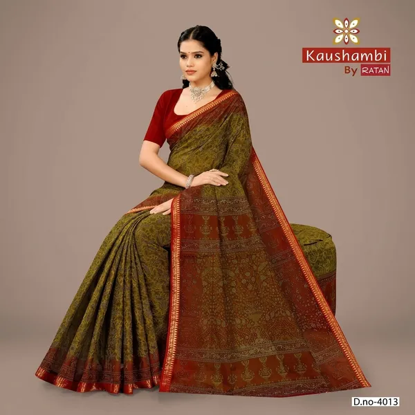 Kausambi_Agnesh_Border_With_Blouse_Pure_Cotton