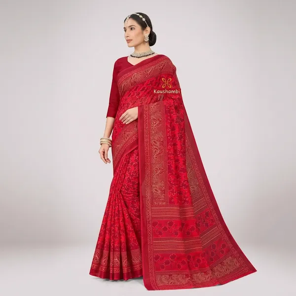 Kausambi_Retro_Pure_Cotton_Saree_Without_Blouse