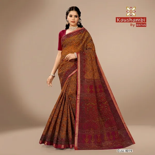 Kausambi_Agnesh_Border_With_Blouse_Pure_Cotton